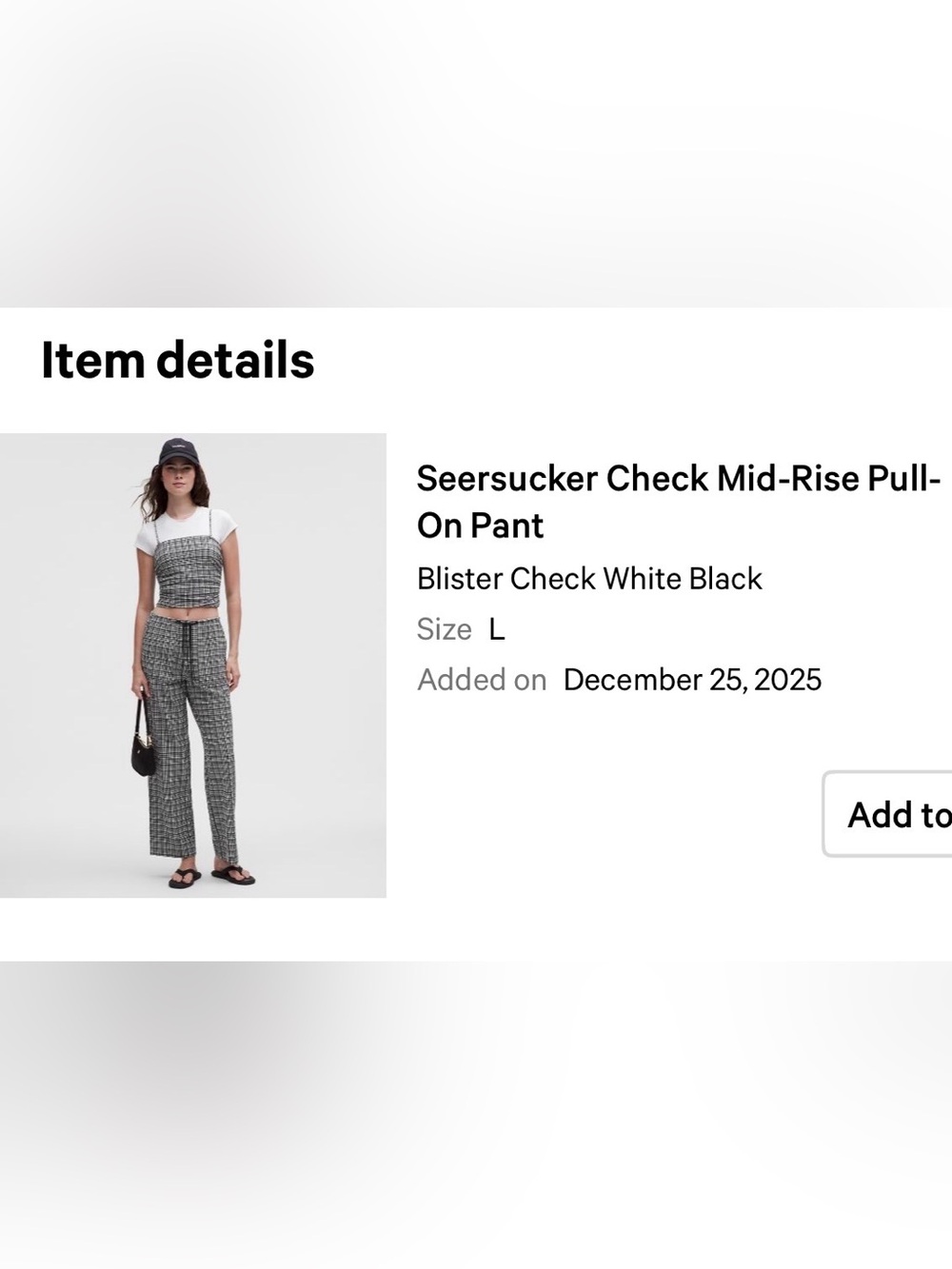 Lululemon Seersucker Pull-On Pants